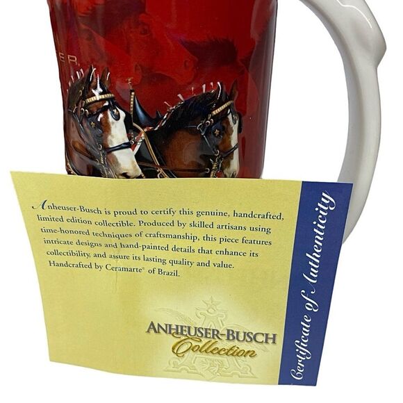 Budweiser 25th Anniversary Holiday Stein Vintage 2004 Limited Edition - Picture 7 of 9